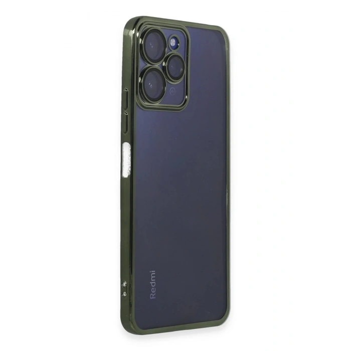 Newface Xiaomi Redmi 12 Kılıf Razer Lensli Silikon - Yeşil