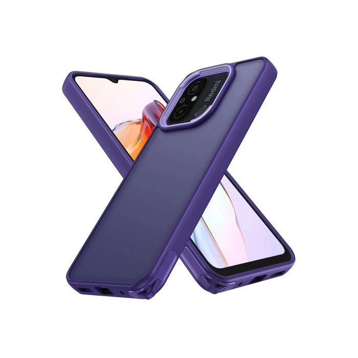 Newface Xiaomi Redmi 12C Kılıf Elegant Kapak - Derin Mor