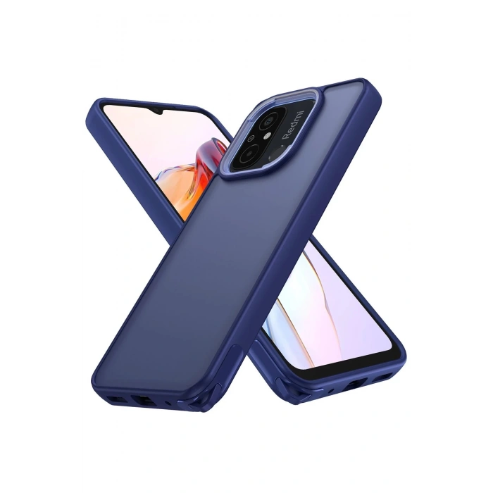 Newface Xiaomi Redmi 12C Kılıf Elegant Kapak - Lacivert