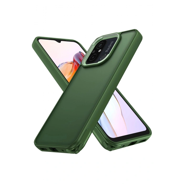 Newface Xiaomi Redmi 12C Kılıf Elegant Kapak - Yeşil