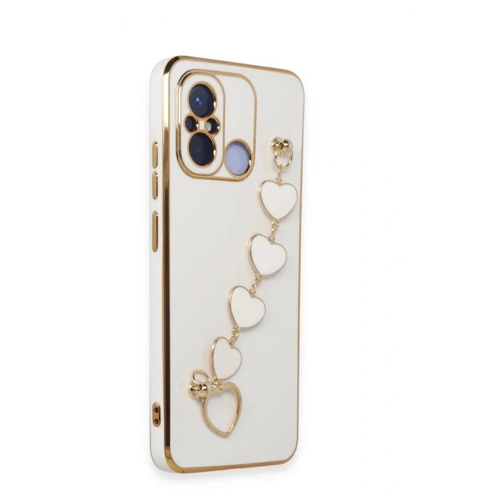 Newface Xiaomi Redmi 12C Kılıf Esila Silikon - Beyaz