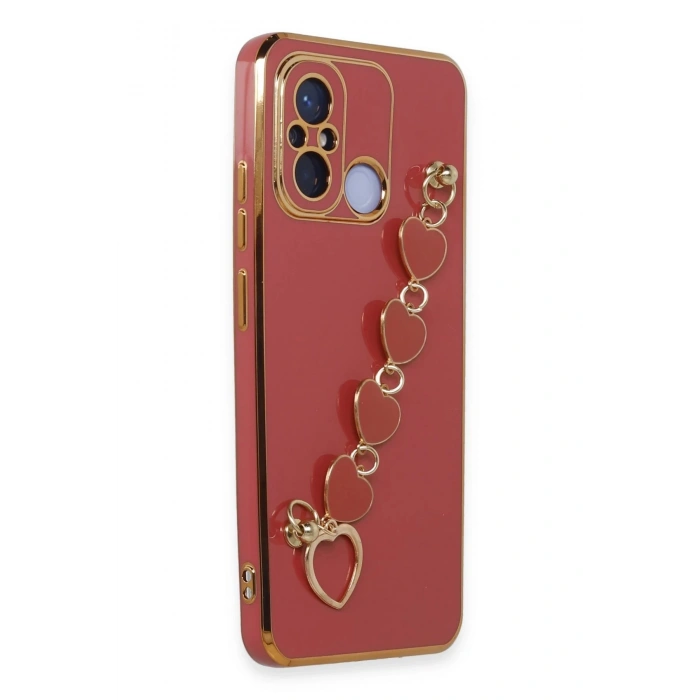 Newface Xiaomi Redmi 12C Kılıf Esila Silikon - Kırmızı