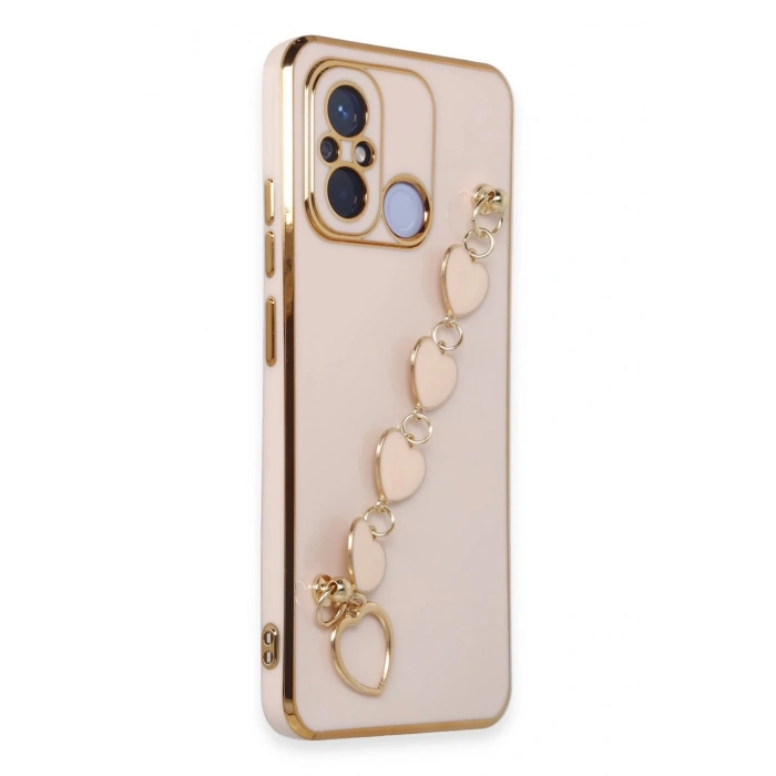 Newface Xiaomi Redmi 12C Kılıf Esila Silikon - Pudra