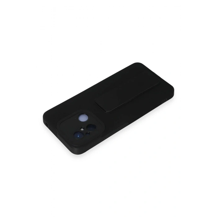 Newface Xiaomi Redmi 12C Kılıf Mega Standlı Silikon - Siyah