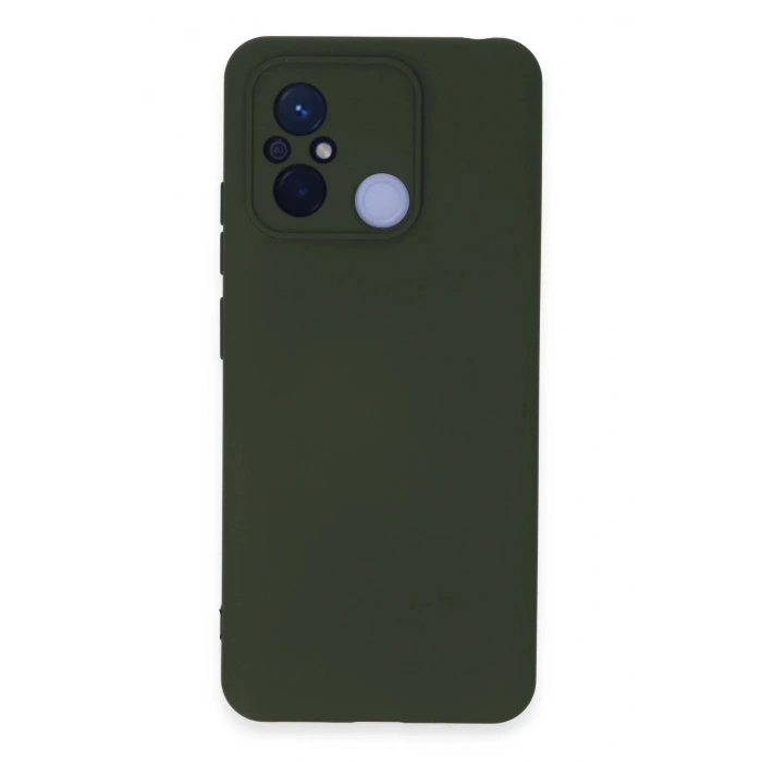 Newface Xiaomi Redmi 12C Kılıf Nano içi Kadife Silikon - Koyu Yeşil