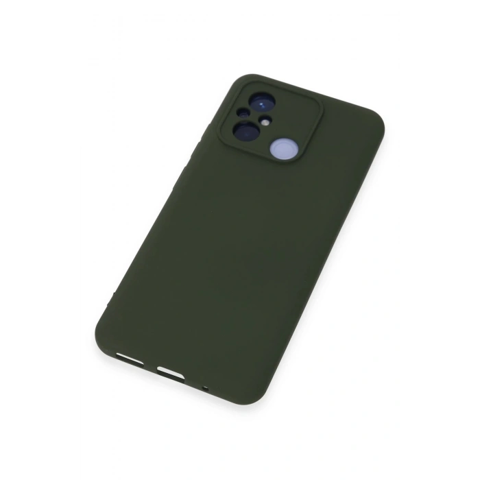 Newface Xiaomi Redmi 12C Kılıf Nano içi Kadife Silikon - Koyu Yeşil