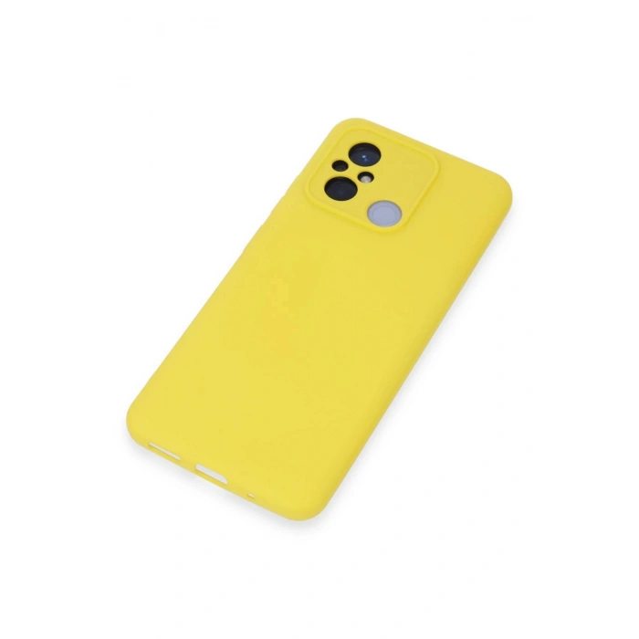 Newface Xiaomi Redmi 12C Kılıf Nano içi Kadife Silikon - Sarı