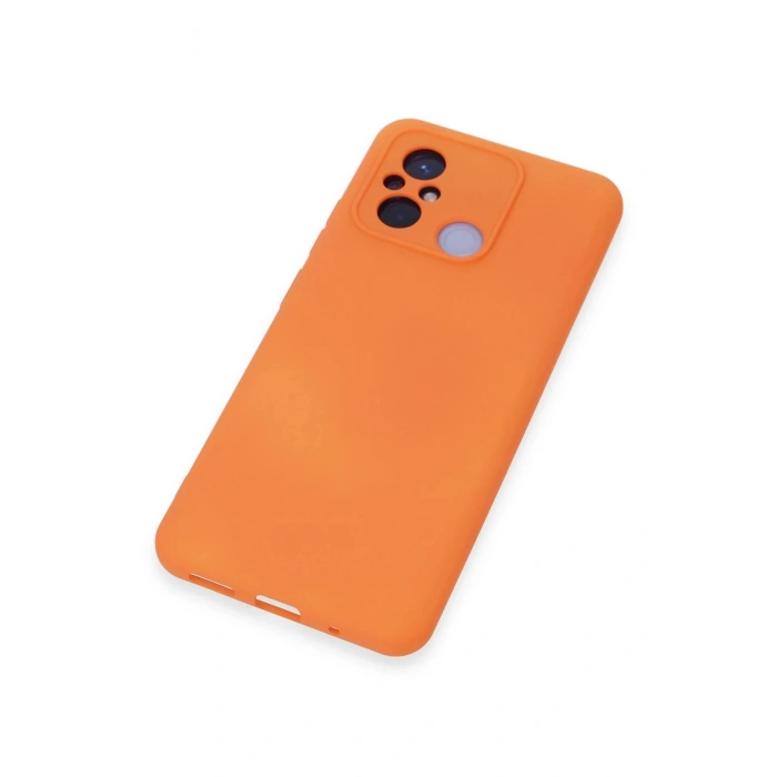 Newface Xiaomi Redmi 12C Kılıf Nano içi Kadife Silikon - Turuncu