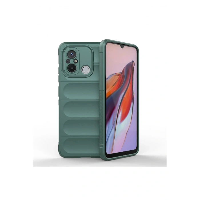Newface Xiaomi Redmi 12C Kılıf Optimum Silikon - Koyu Yeşil