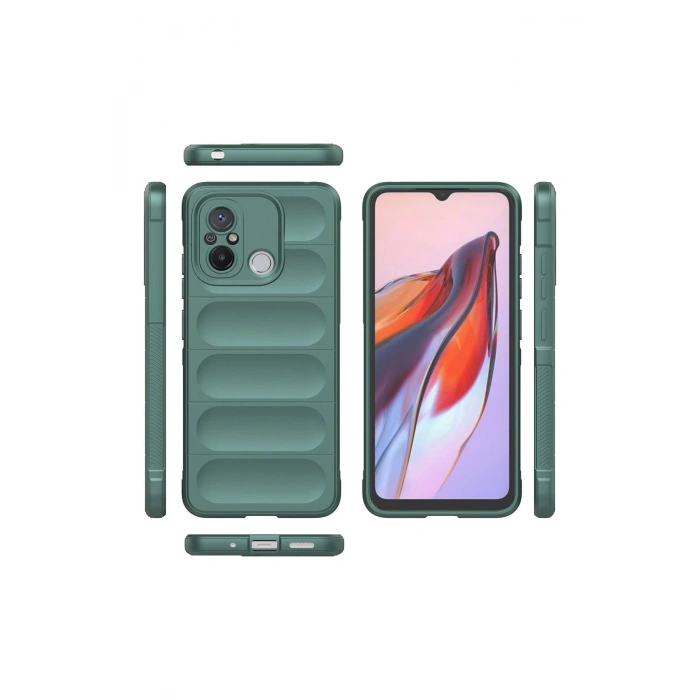 Newface Xiaomi Redmi 12C Kılıf Optimum Silikon - Koyu Yeşil