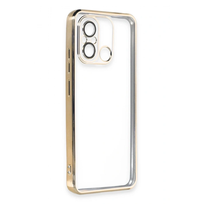Newface Xiaomi Redmi 12C Kılıf Razer Lensli Silikon - Gold