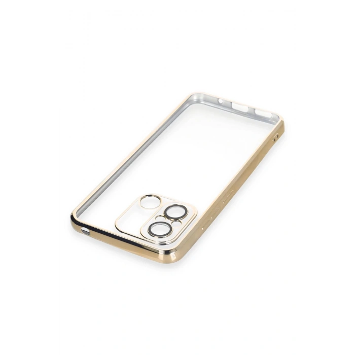 Newface Xiaomi Redmi 12C Kılıf Razer Lensli Silikon - Gold