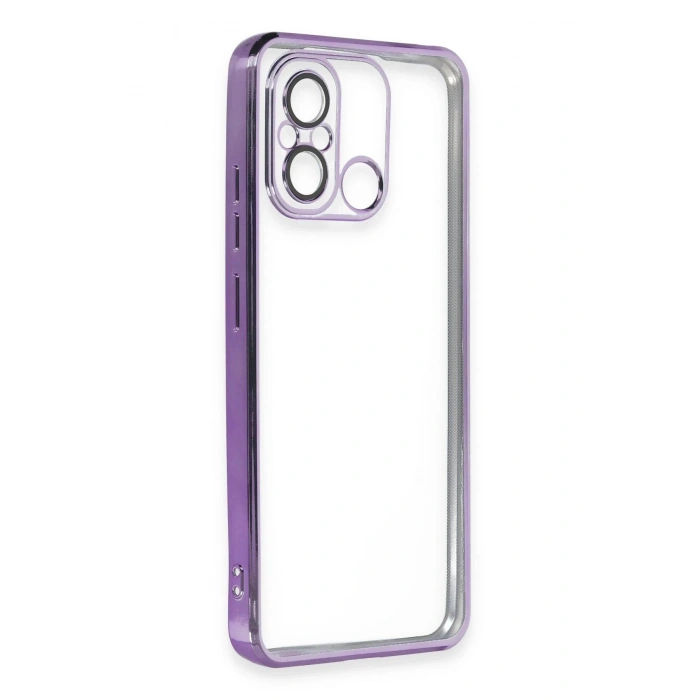 Newface Xiaomi Redmi 12C Kılıf Razer Lensli Silikon - Mor