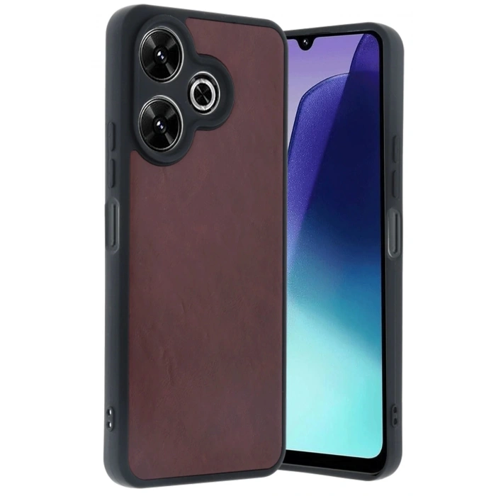 Newface Xiaomi Redmi 13 4G Kılıf Aras Deri Kapak - Bordo