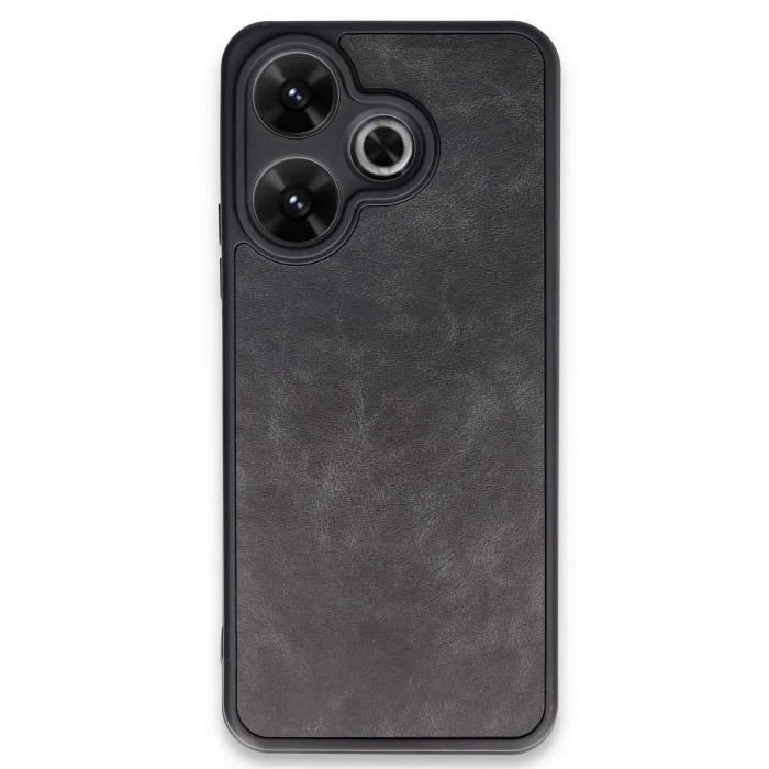 Newface Xiaomi Redmi 13 4G Kılıf Aras Deri Kapak - Siyah