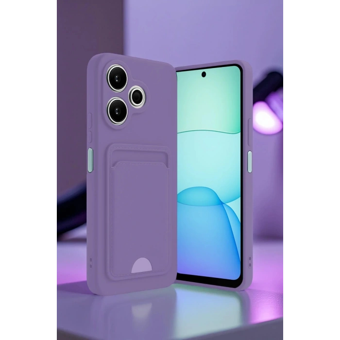 Newface Xiaomi Redmi 13 4G Kılıf Kelvin Kartvizitli Silikon - Koyu Yeşil