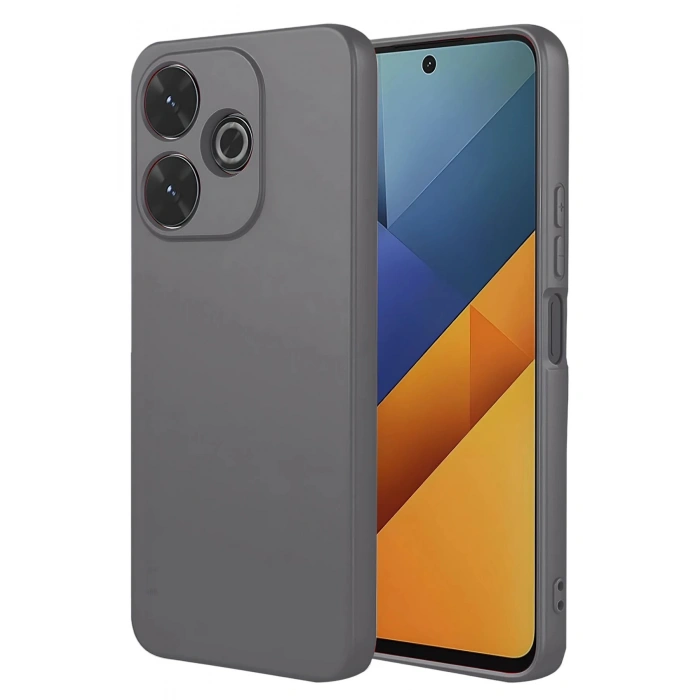 Newface Xiaomi Redmi 13 4G Kılıf Nano içi Kadife Silikon - Gri