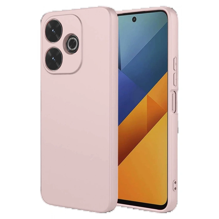 Newface Xiaomi Redmi 13 4G Kılıf Nano içi Kadife Silikon - Pudra