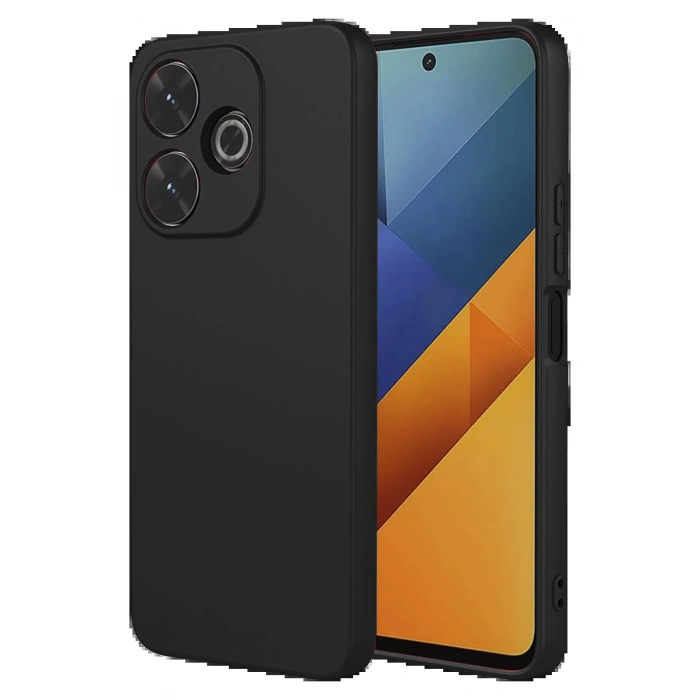 Newface Xiaomi Redmi 13 4G Kılıf Nano içi Kadife Silikon - Siyah