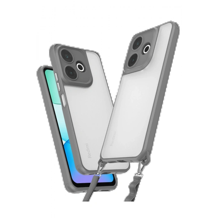 Newface Xiaomi Redmi 13 4G Kılıf Penta Silikon Kılıf - Titan Gri