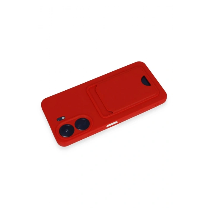 Newface Xiaomi Redmi 13C Kılıf Kelvin Kartvizitli Silikon - Kırmızı