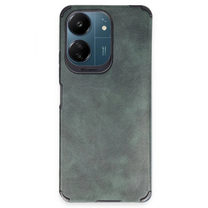 Newface Xiaomi Redmi 13C Kılıf Loop Deri Silikon - Yeşil