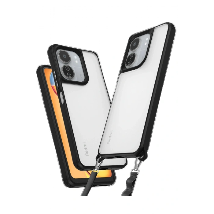 Newface Xiaomi Redmi 13C Kılıf Penta Silikon Kılıf - Siyah