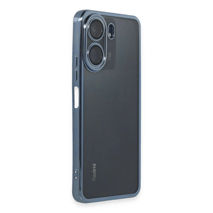 Newface Xiaomi Redmi 13C Kılıf Razer Lensli Silikon - Lacivert