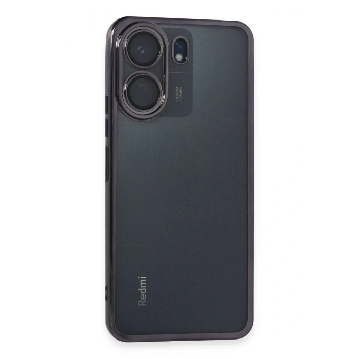 Newface Xiaomi Redmi 13C Kılıf Razer Lensli Silikon - Mor