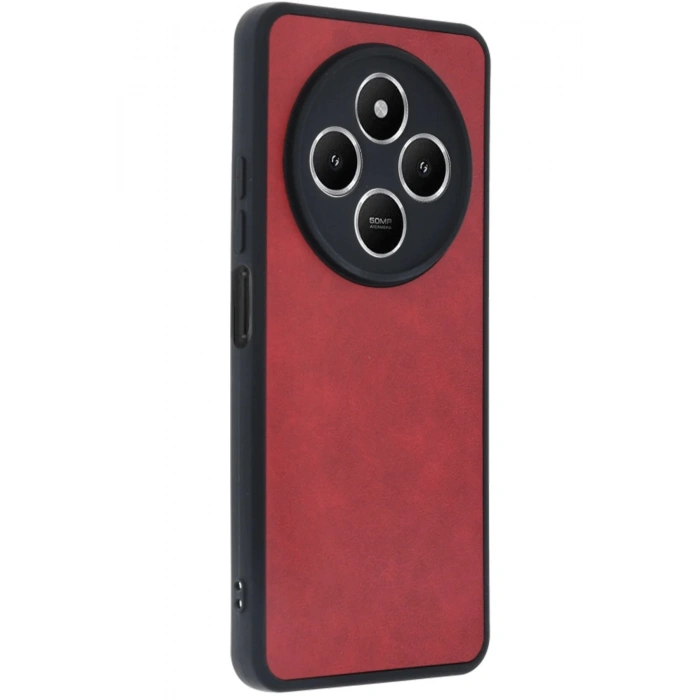 Newface Xiaomi Redmi 14C Kılıf Aras Deri Kapak - Kırmızı