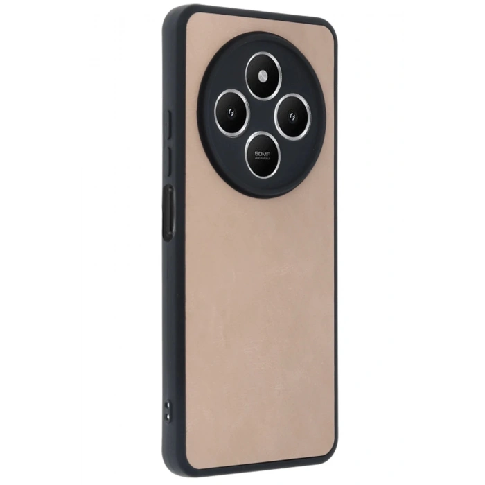 Newface Xiaomi Redmi 14C Kılıf Aras Deri Kapak - Pudra