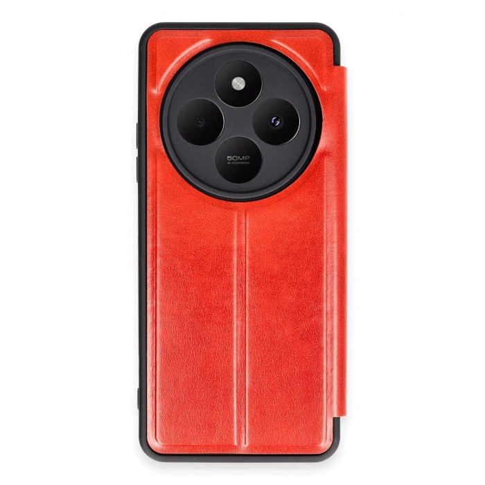 Newface Xiaomi Redmi 14C Kılıf Flip Cover - Kırmızı