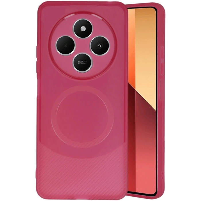 Newface Xiaomi Redmi 14C Kılıf Maya Karbon Kapak - Bordo