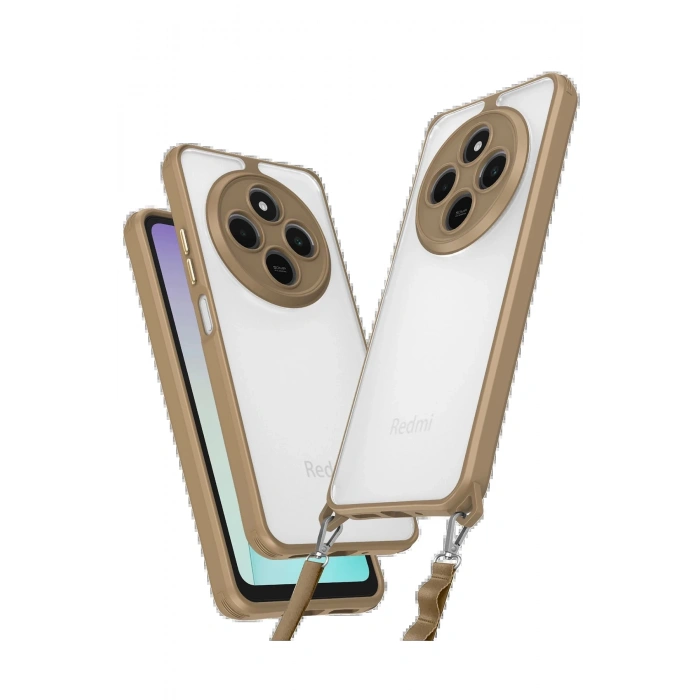 Newface Xiaomi Redmi 14C Kılıf Penta Silikon Kılıf - Çöl Titanyum