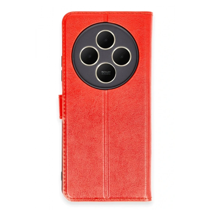 Newface Xiaomi Redmi 14C Kılıf Trend S Plus Kapaklı Kılıf - Kırmızı