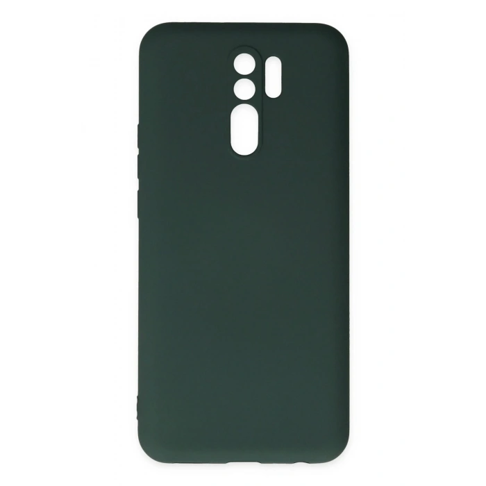 Newface Xiaomi Redmi 9 Kılıf Nano içi Kadife Silikon - Koyu Yeşil