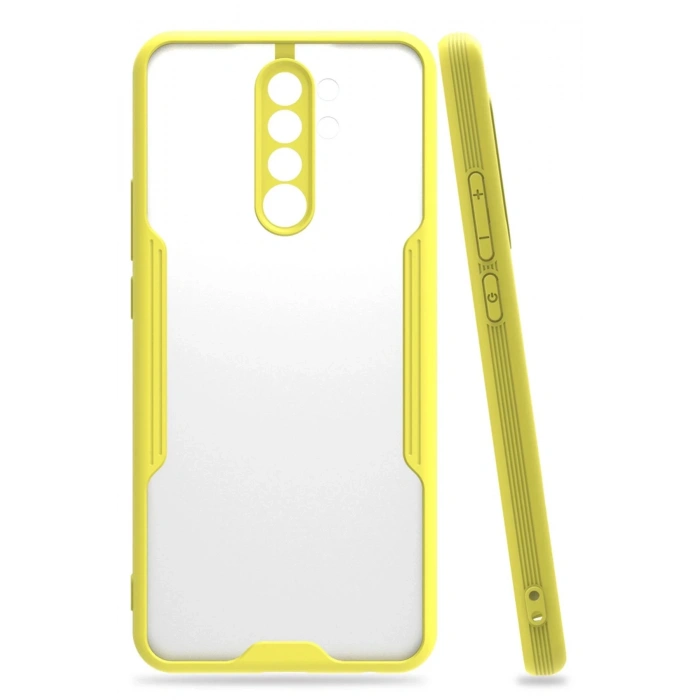 Newface Xiaomi Redmi 9 Kılıf Platin Silikon - Sarı