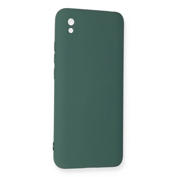 Newface Xiaomi Redmi 9A Kılıf Nano içi Kadife Silikon - Koyu Yeşil