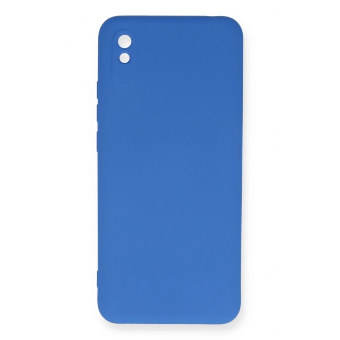 Newface Xiaomi Redmi 9A Kılıf Nano içi Kadife Silikon - Mavi
