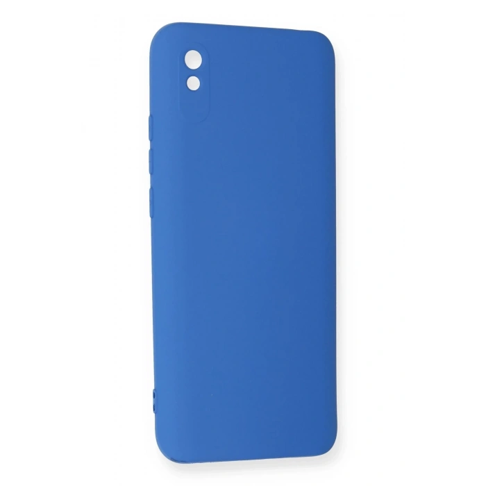 Newface Xiaomi Redmi 9A Kılıf Nano içi Kadife Silikon - Mavi