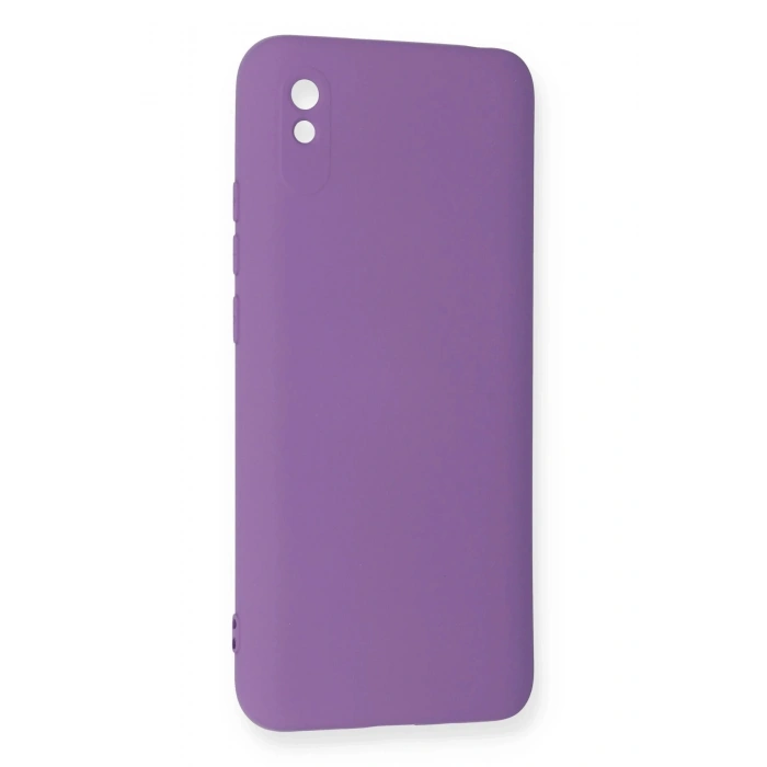 Newface Xiaomi Redmi 9A Kılıf Nano içi Kadife Silikon - Mor