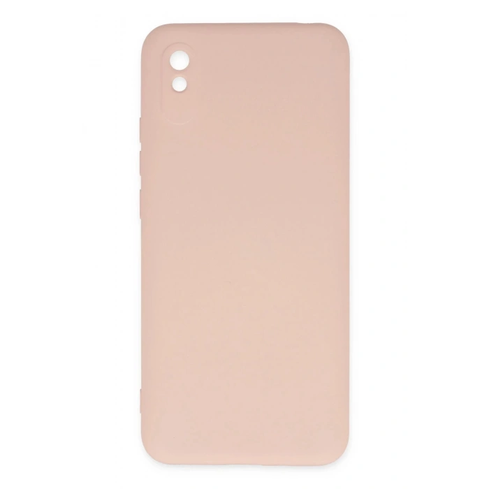 Newface Xiaomi Redmi 9A Kılıf Nano içi Kadife Silikon - Pudra