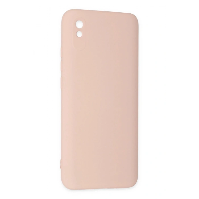 Newface Xiaomi Redmi 9A Kılıf Nano içi Kadife Silikon - Pudra