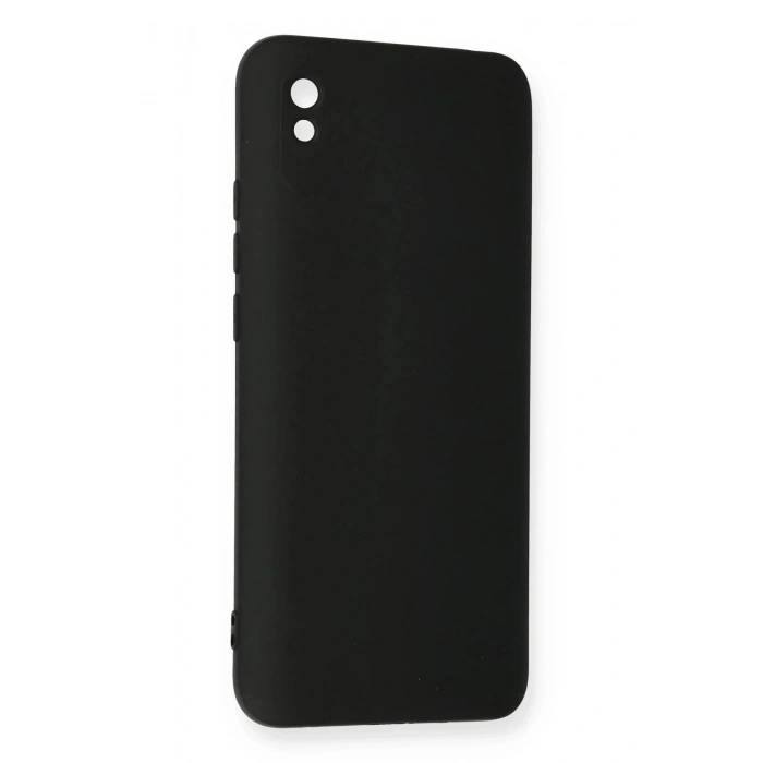 Newface Xiaomi Redmi 9A Kılıf Nano içi Kadife Silikon - Siyah