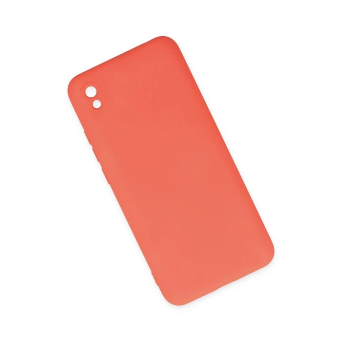Newface Xiaomi Redmi 9A Kılıf Nano içi Kadife Silikon - Turuncu