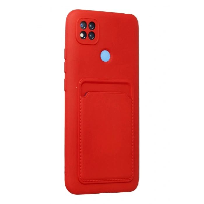 Newface Xiaomi Redmi 9C Kılıf Kelvin Kartvizitli Silikon - Kırmızı