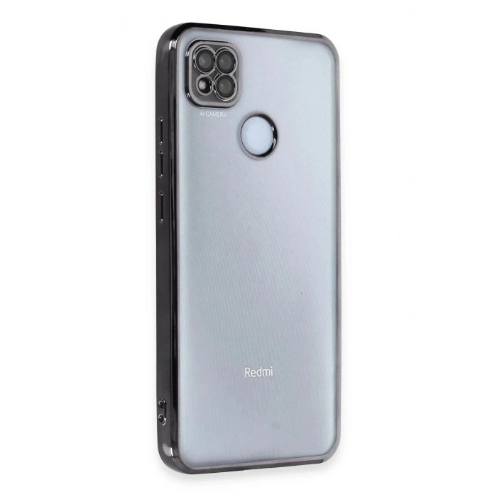 Newface Xiaomi Redmi 9C Kılıf Razer Lensli Silikon - Siyah