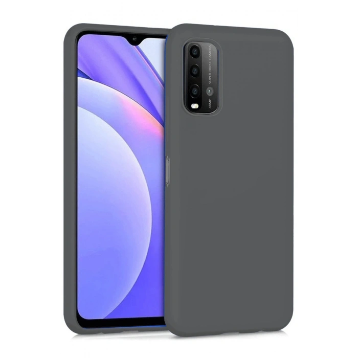 Newface Xiaomi Redmi 9T Kılıf Nano içi Kadife Silikon - Gri