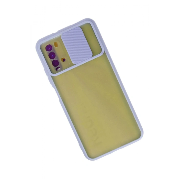 Newface Xiaomi Redmi 9T Kılıf Palm Buzlu Kamera Sürgülü Silikon - Lila