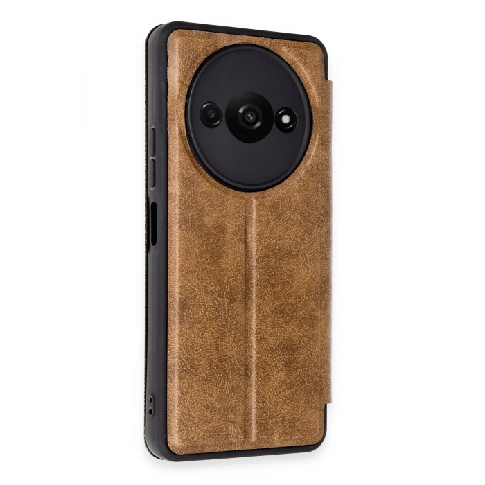 Newface Xiaomi Redmi A3 4G Kılıf Flip Cover - Taba